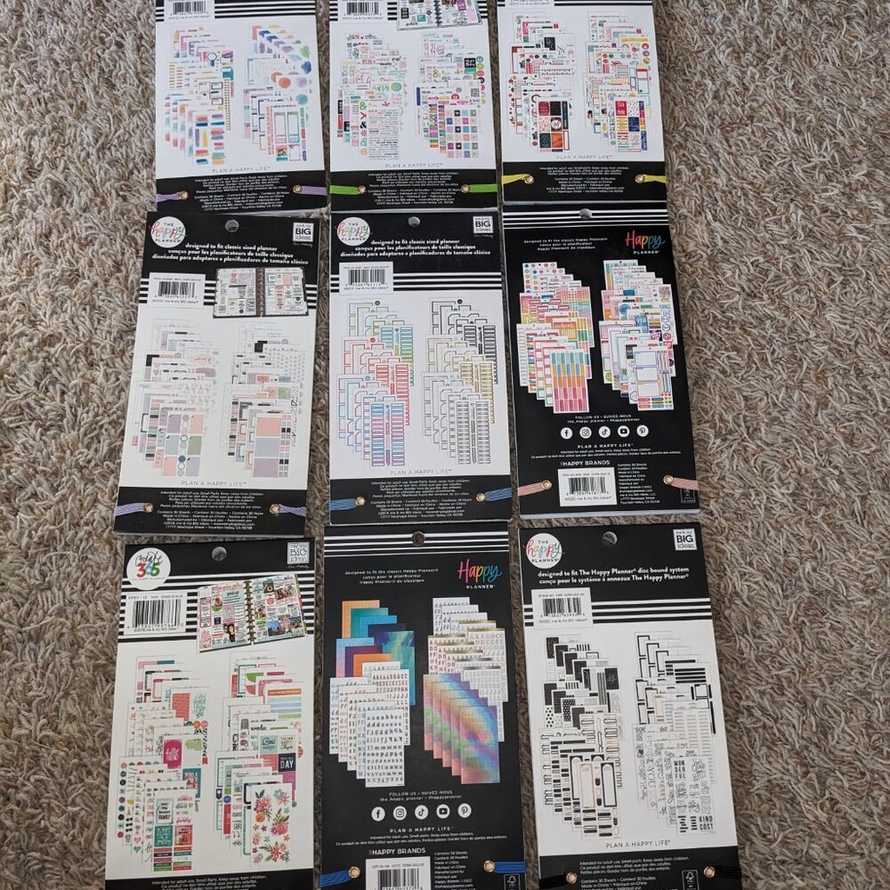The Happy Planner Sticker Books - Set of 9 (New & Used) - Picture 6 of 11